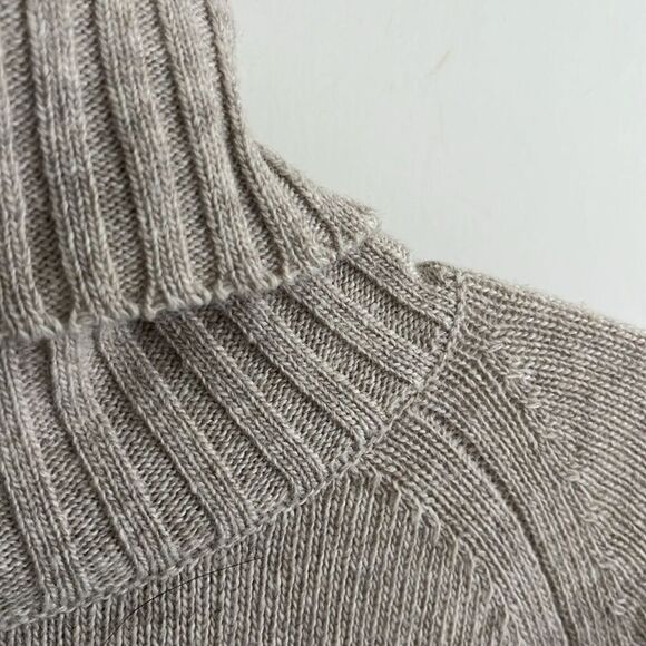 MaxMara Weekend Virgin Wool Knit beige oversized short sleeve Sweater size S - Picture 7 of 12